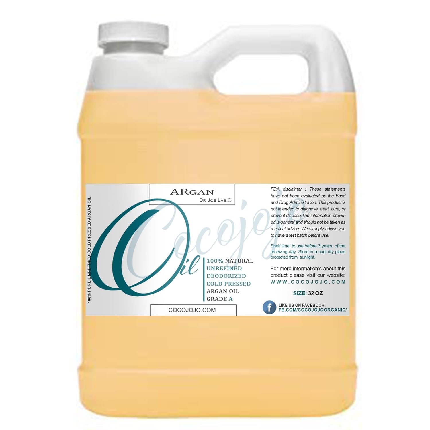 thumbnail image 2 of H&B OILS CENTER 8oz Refined Organic Moroccan Argan Oil – 100% Pure Cold Pressed 2 of 6