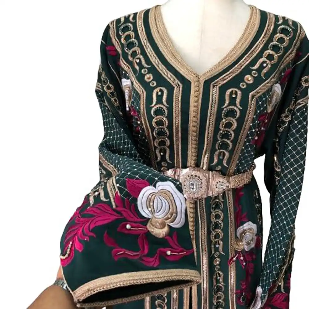 Moroccan Kaftan Dress Elegant Velvet-Silk for all Occasions