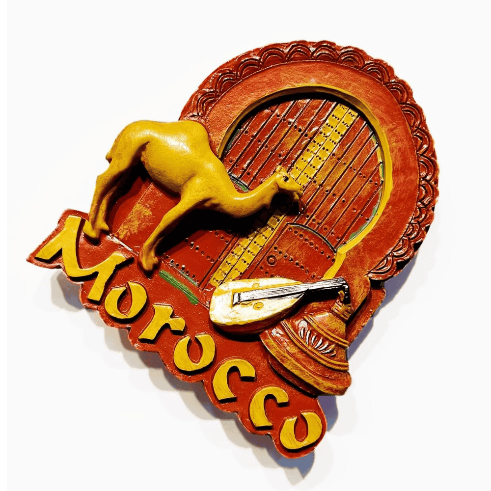 Morocco Camel Resin Fridge Magnet Hand Painted Souvenir - Image 2