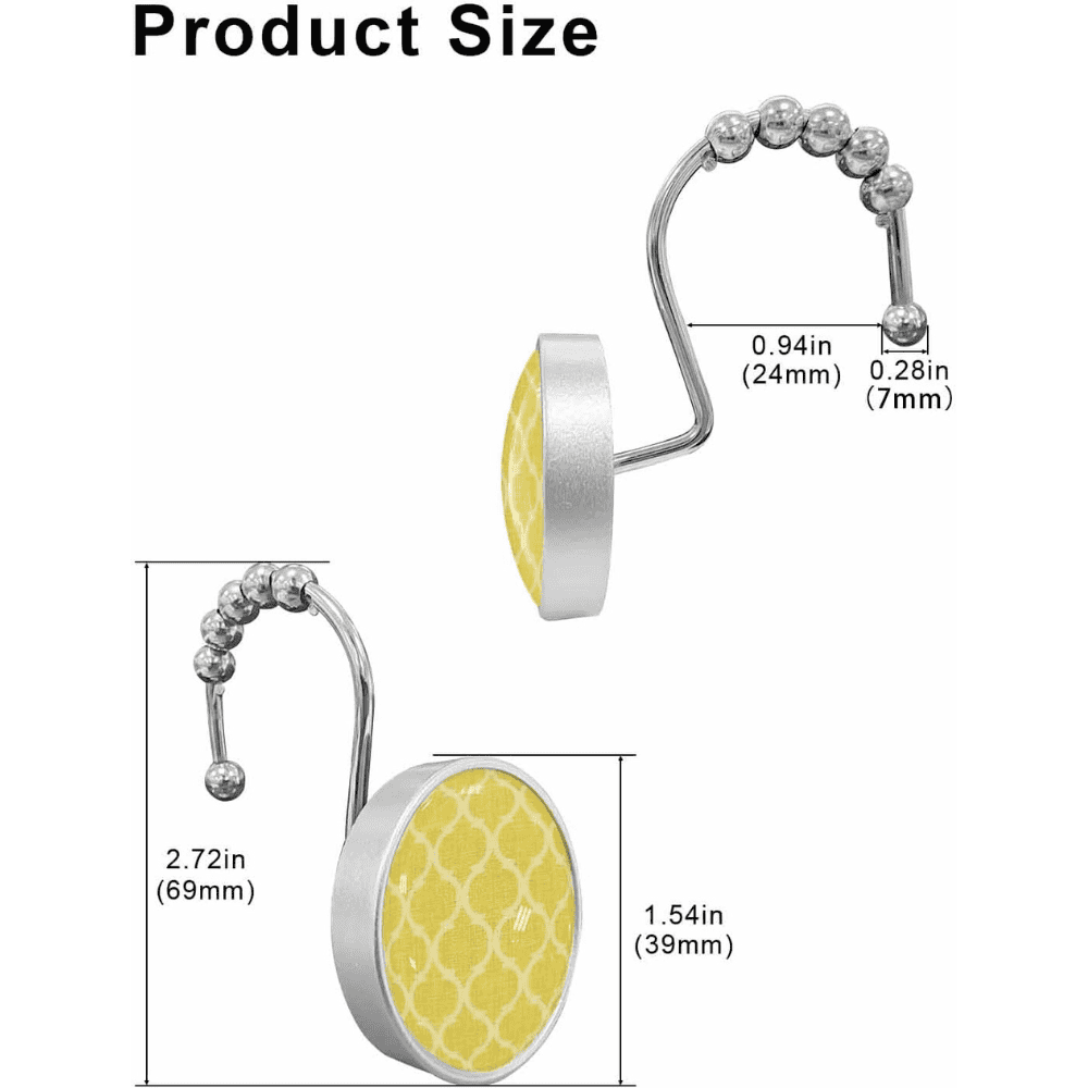 Morocco Shower Curtain Hooks Stainless Steel Decorative Ring - Image 2