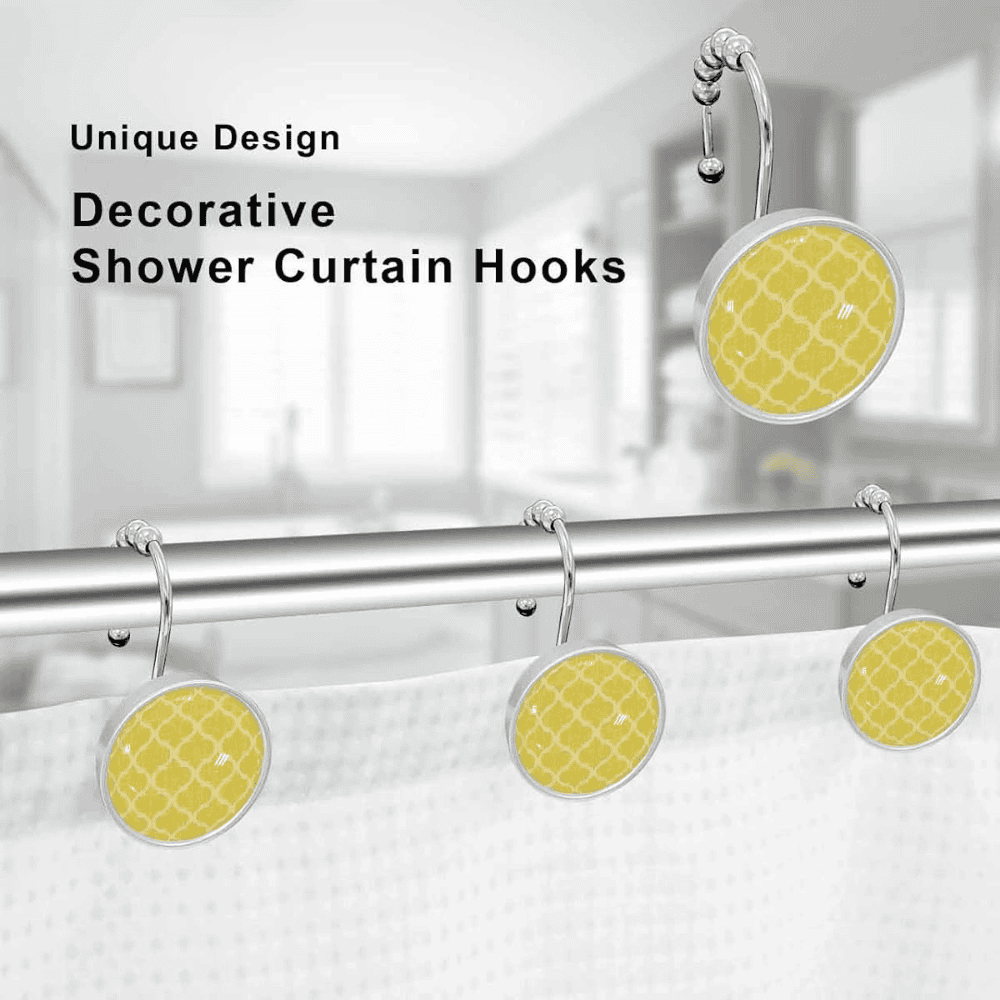 Morocco Shower Curtain Hooks Stainless Steel Decorative Ring - Image 5