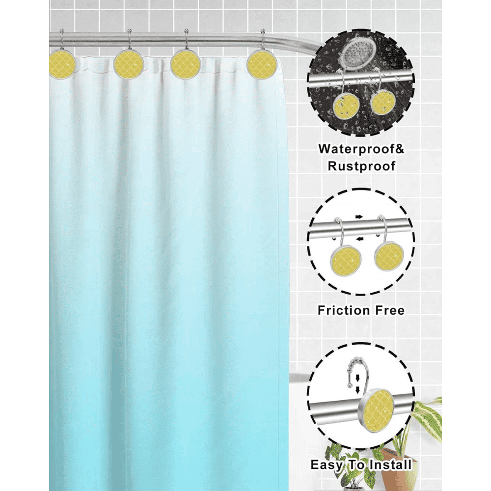 Morocco Shower Curtain Hooks Stainless Steel Decorative Ring - Image 6