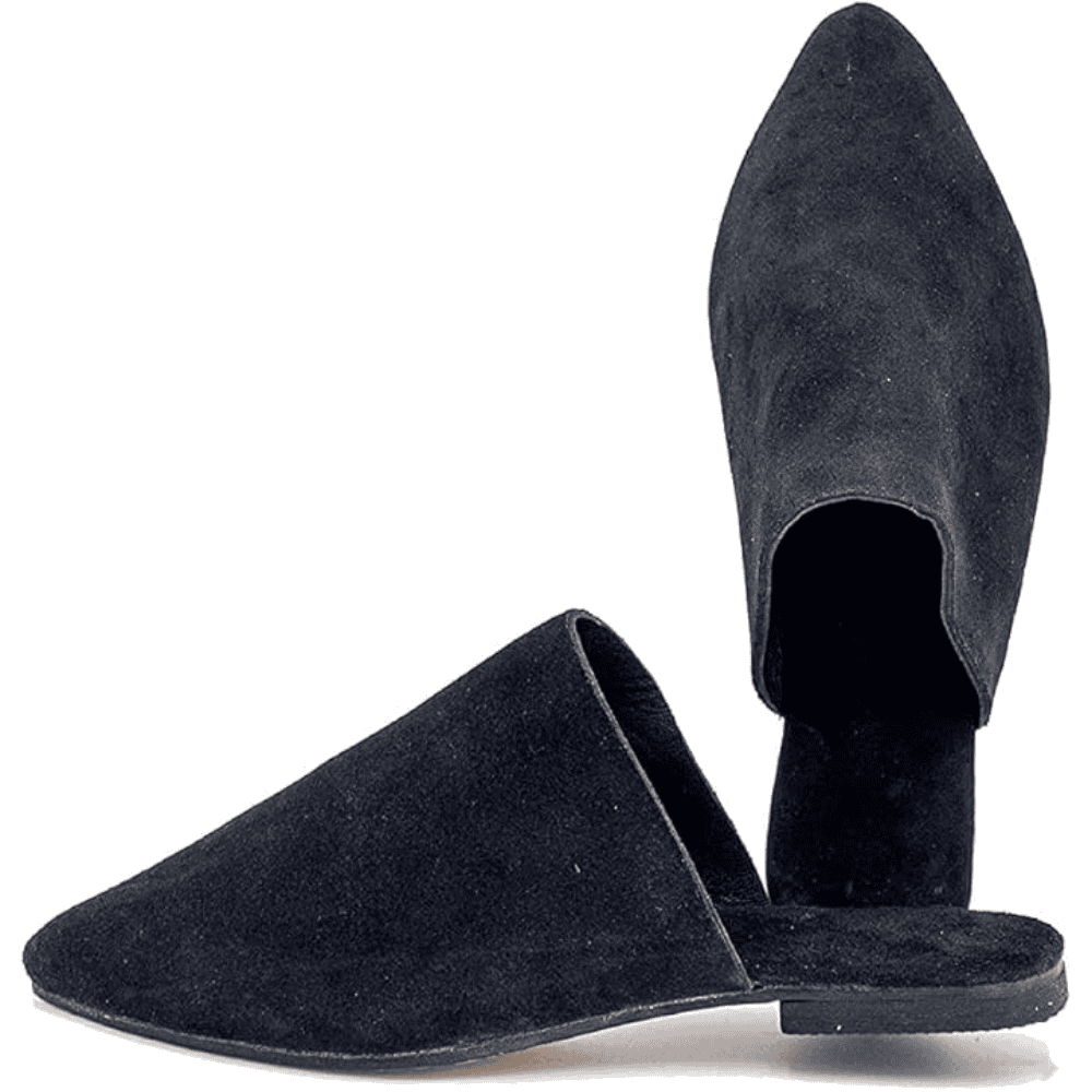 Suede Leather Mules for Women Handmade Moroccan Babouches - Image 7