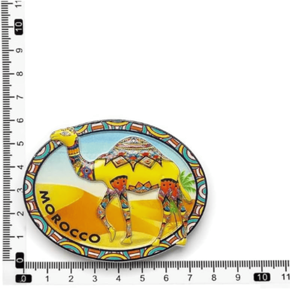 Morocco Camel Fridge MagnetAuthentic Metal Moroccan Souvenir - Image 2