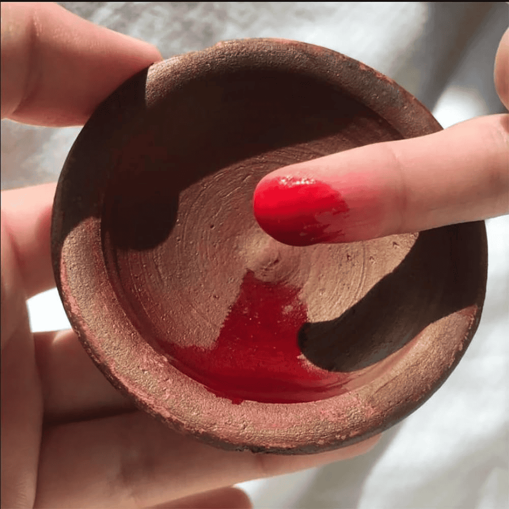 Authentic Moroccan Aker Fassi Clay Lip & Cheek Stain Natural - Image 4