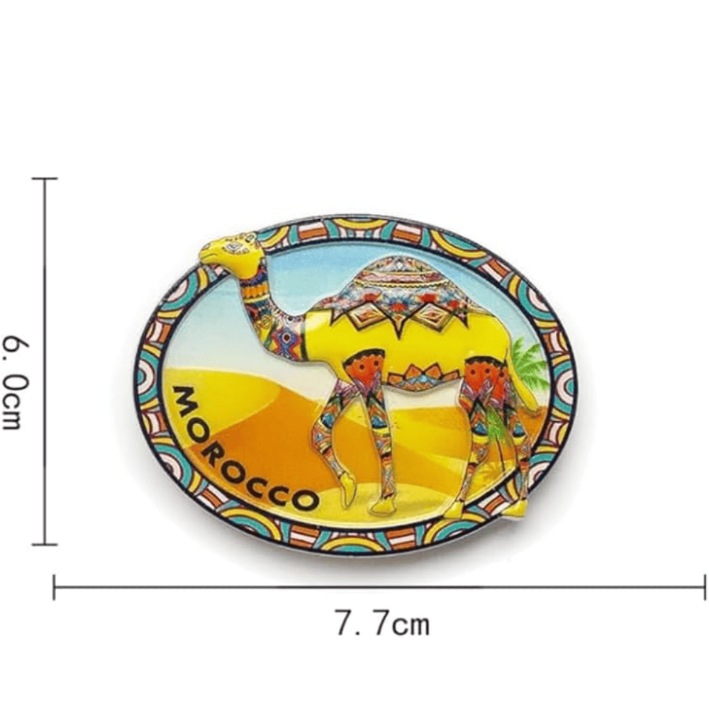 Morocco Camel Fridge MagnetAuthentic Metal Moroccan Souvenir - Image 3