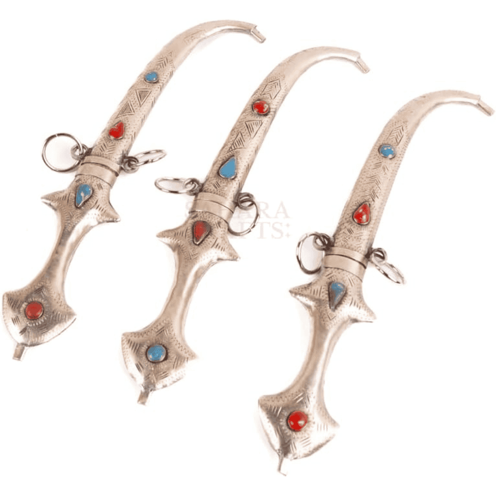 Set of 3 Moroccan Khanjar Handmade Stainless Steel Daggers - Image 5