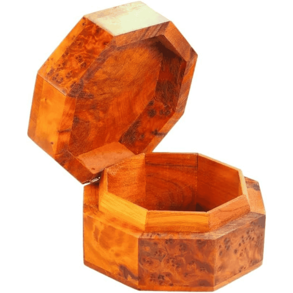 Moroccan Thuya Wood Jewelry Box – Handmade Wooden Case - Image 2