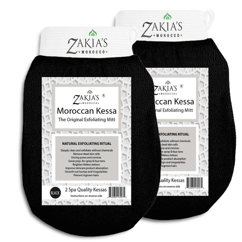 Moroccan Kessa Exfoliating Glove Value Pack | Body Scrubber