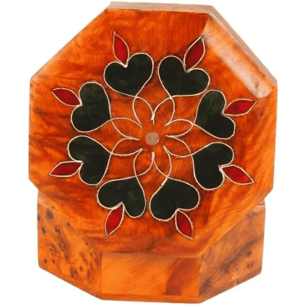 Moroccan Thuya Wood Jewelry Box – Handmade Wooden Case