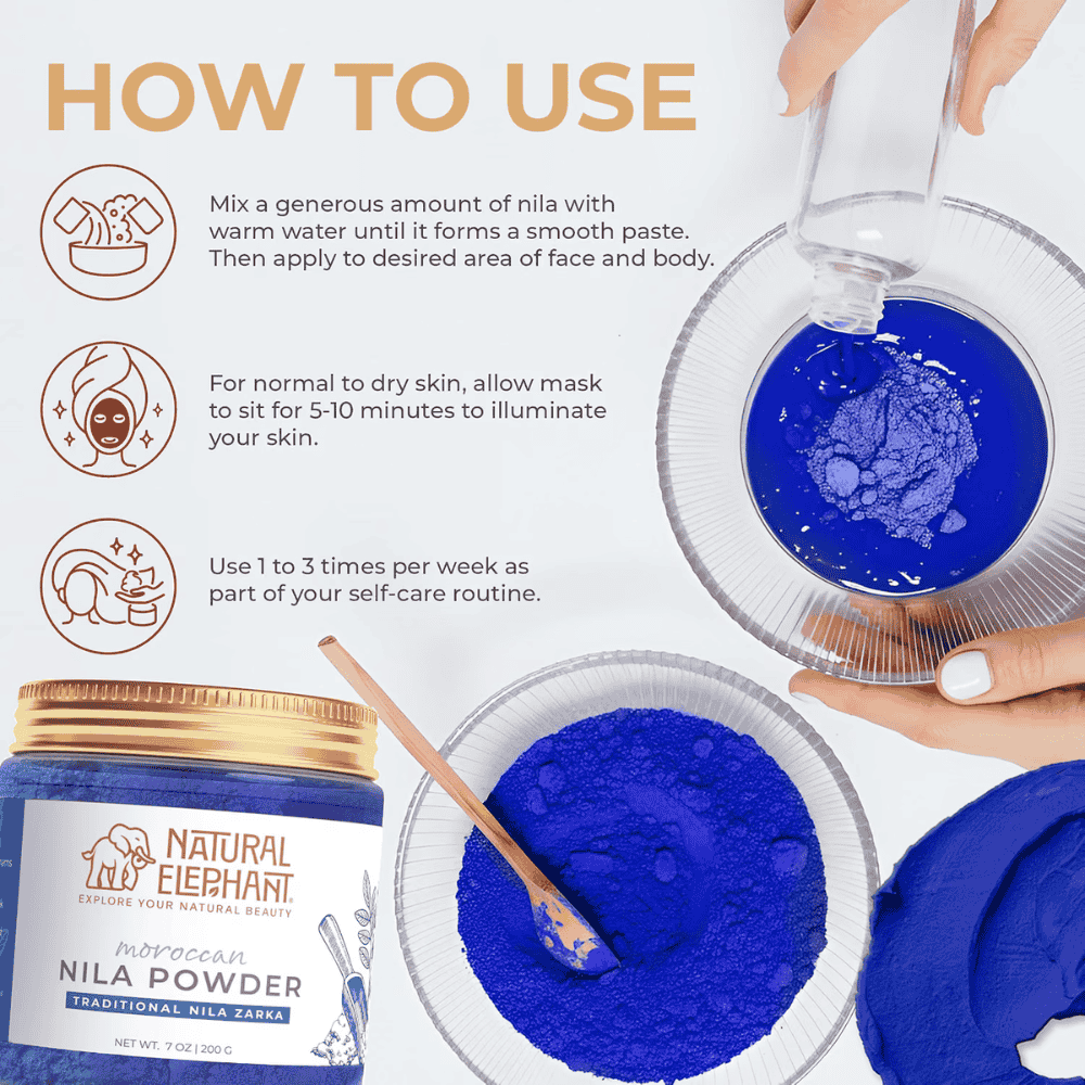 Moroccan Nila Zarka Powder 7oz | Pure Indigofera Tinctoria - Image 2