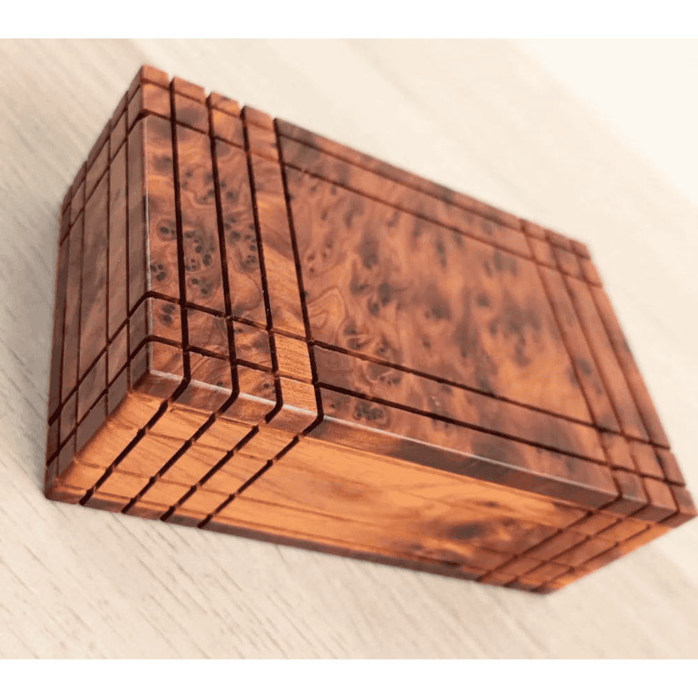 Moroccan Thuya Wood Puzzle Box - Hidden Secret Compartment - Image 7