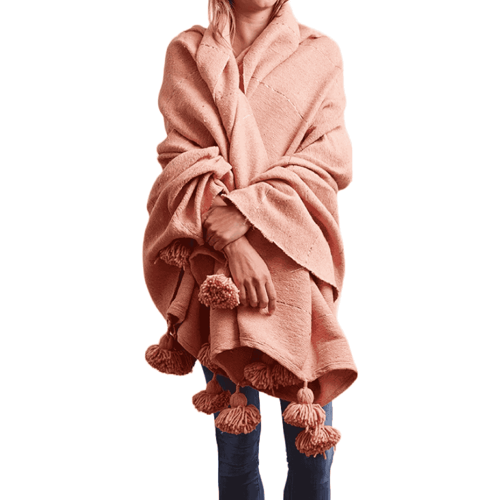 Moroccan Cotton Throw Blanket with Tassels for Boho Décor - Image 5
