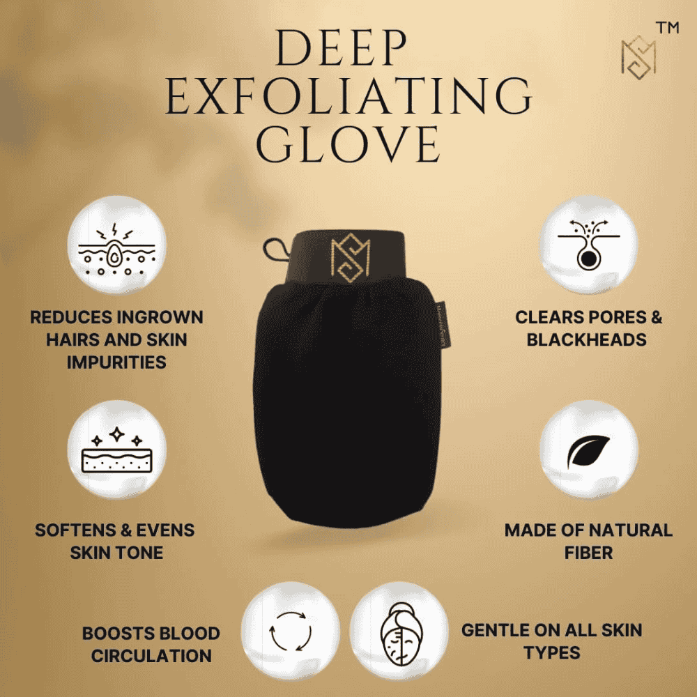Moroccan Kessa Exfoliating Glove| Body Scrubber for Smooth Skin