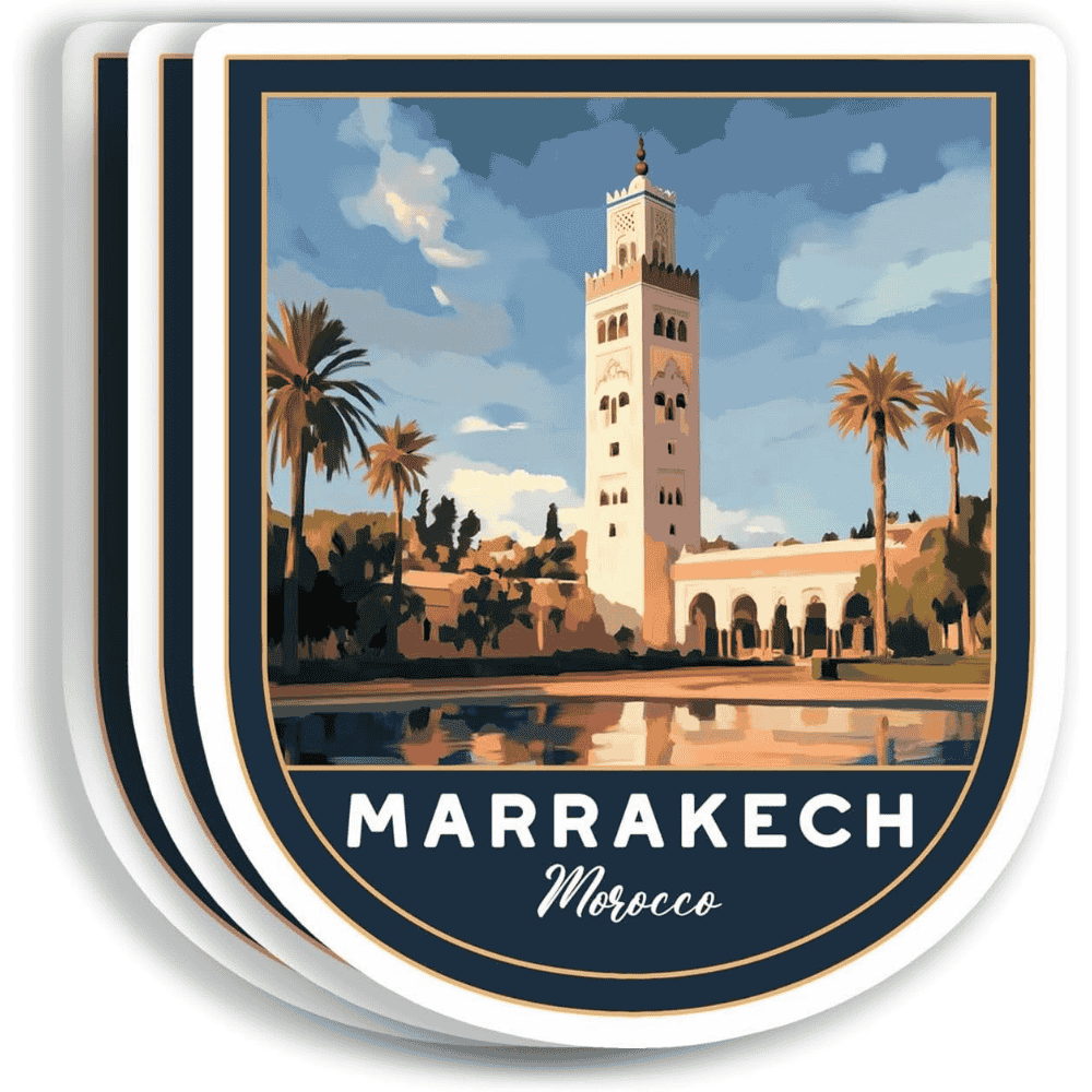 Marrakech Morocco Stickers | Waterproof Vinyl Travel Decals - Image 3