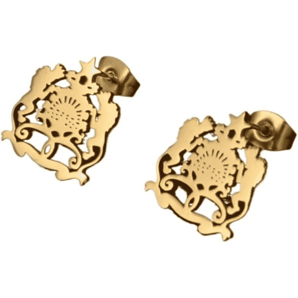Small Moroccan Stud Earrings for Women in Gold or Silver Tone