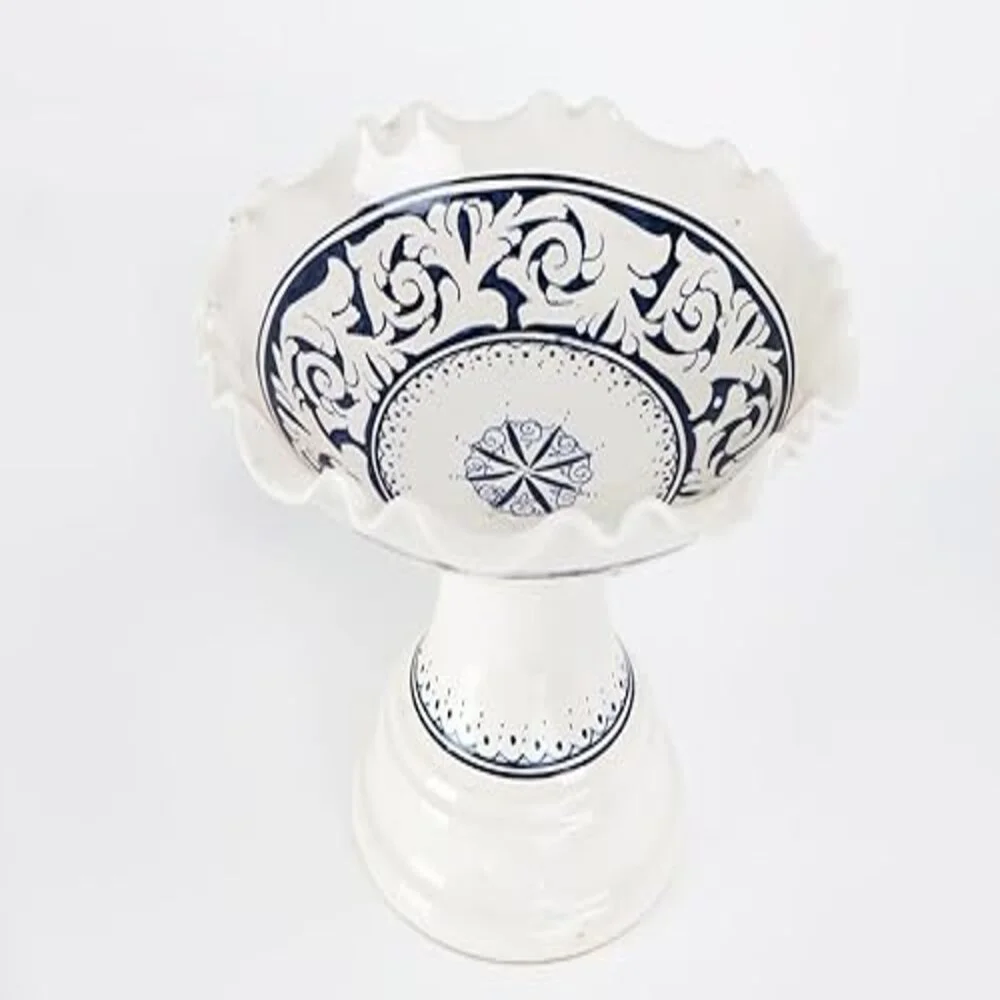 Large Multicolor Ceramic Moroccan Serving Plate Hand-painted