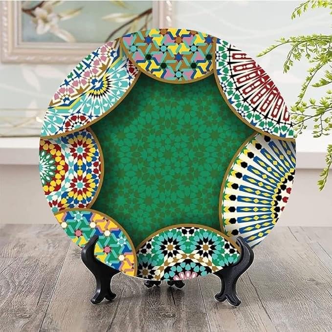 Moroccan Ceramic Hanging Decorative Plate Artistic Printing - Image 9