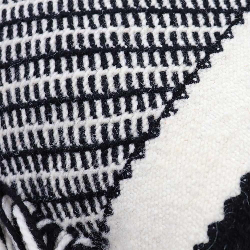 24x26 Black Shadoui Moroccan Wool Throw Pillow - Bohemian - Image 8