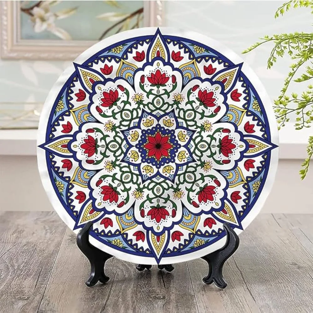 Moroccan Ceramic Plate Hanging Decorative for Household Use