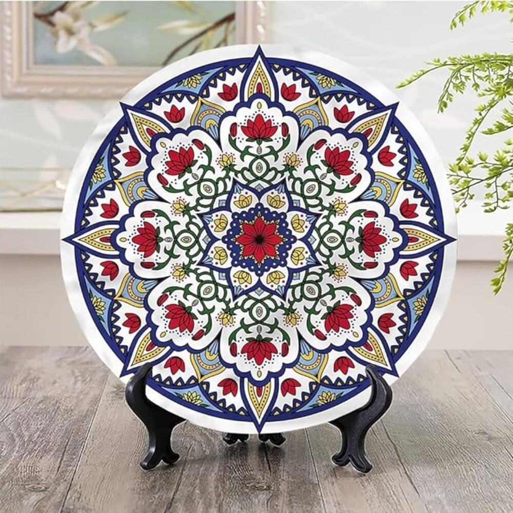 Moroccan Ceramic Plate Hanging Decorative for Household Use