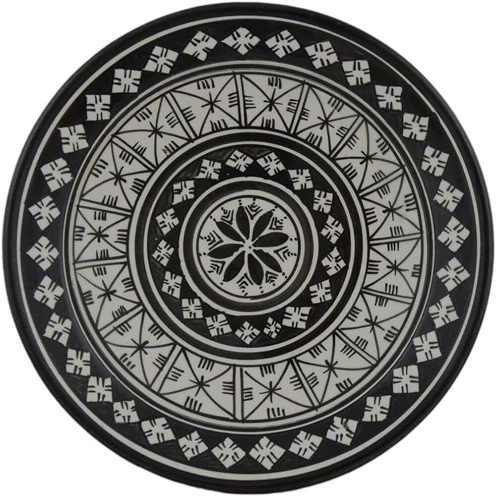 14" Clay Plates Moroccan Handmade Serving Wall Hanging