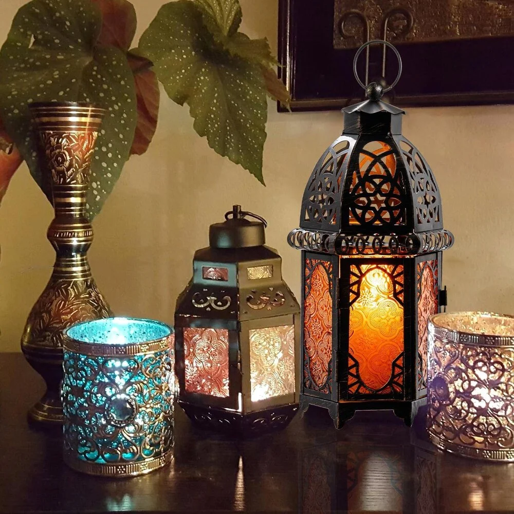 Moroccan Vintage Decorative Candle Lantern, Metal Hanging