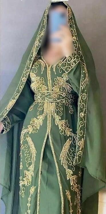 Moroccan Kaftan for Women Fancy Farasha Embroidered Dress - Image 3