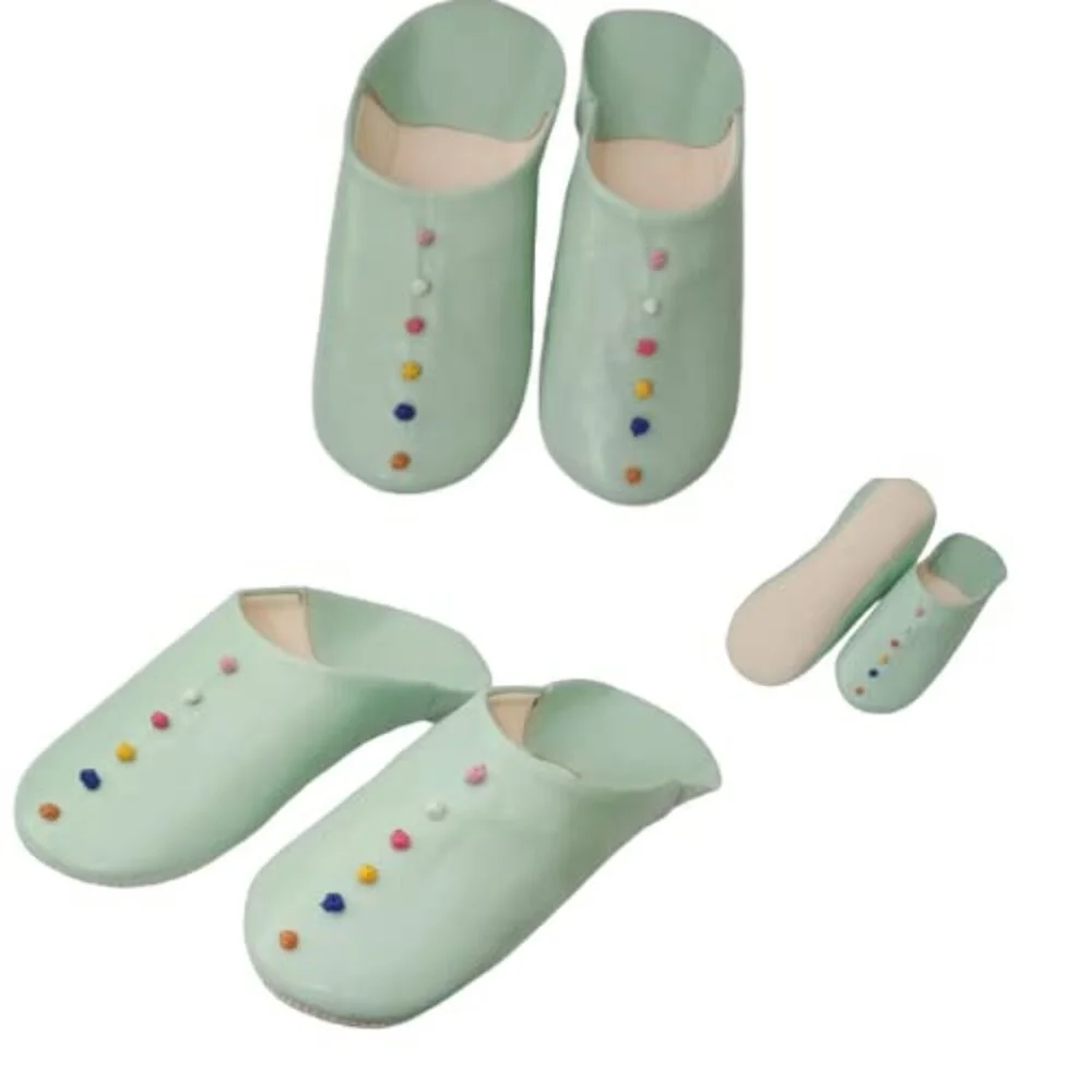 Leather Slippers For Women, Spa, Moroccan Babouche, Handmade