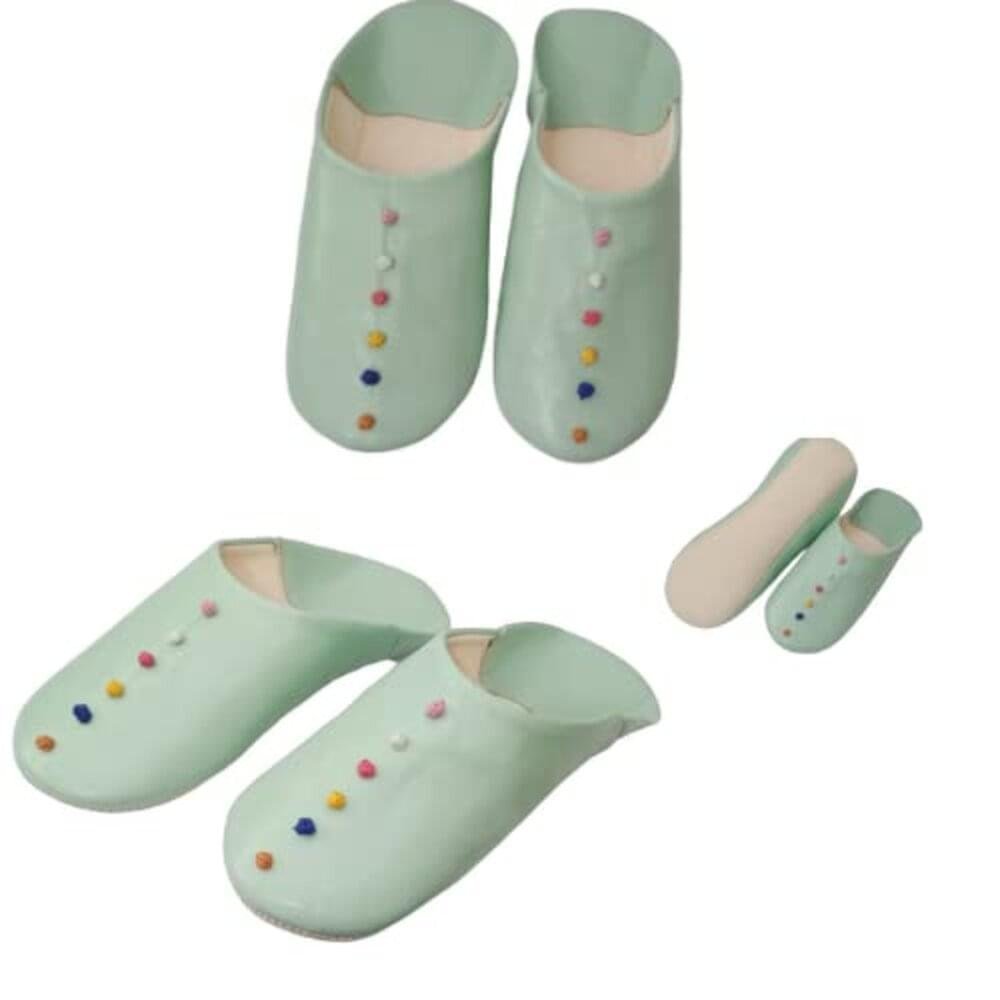 Leather Slippers For Women, Spa, Moroccan Babouche, Handmade