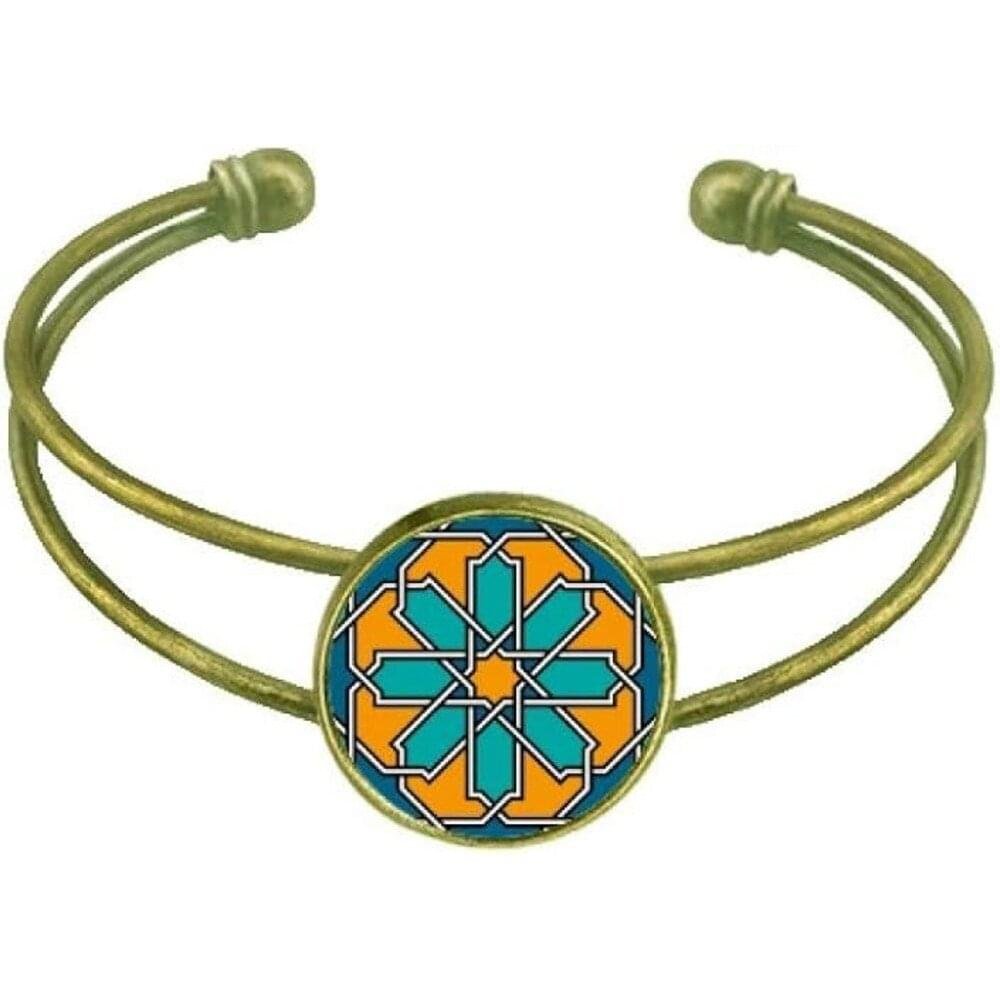 Morocco Style Flower Pattern Bracelet Bangle Jewelry