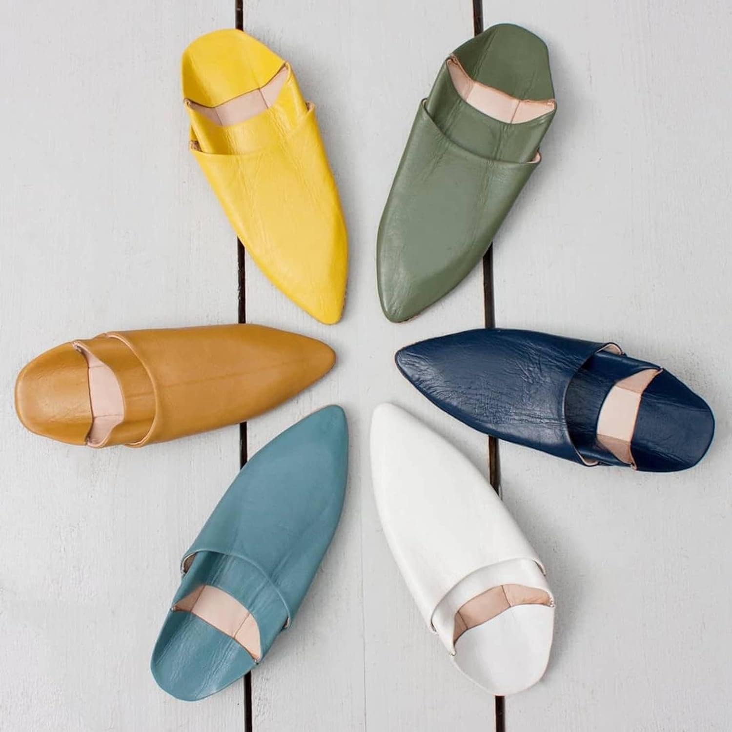 Moroccan babouche, Leather slipper, Unisex, 100% Handmade