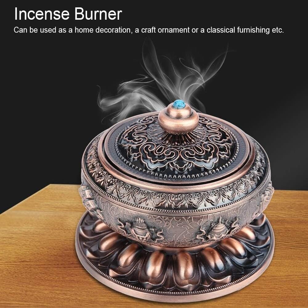 Conical Moroccan Incense Burner, Ceramic Glaze Censer Cone