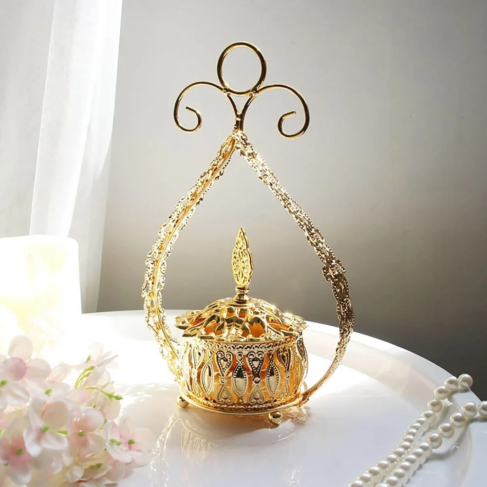 Moroccan Iron Metal Incense Burner Home Decor Vintage