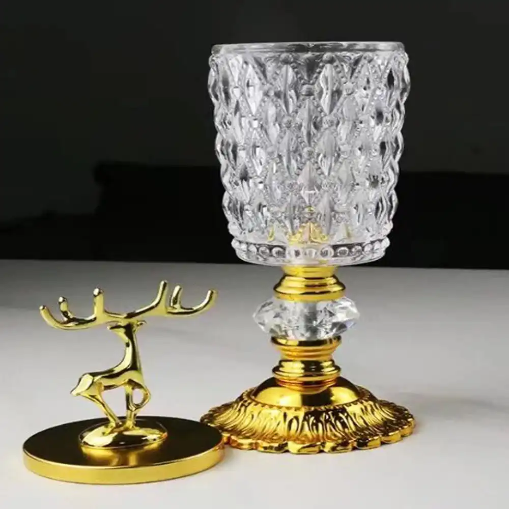 Elegant Crystal Medkhan Incense Burner for Home and Office