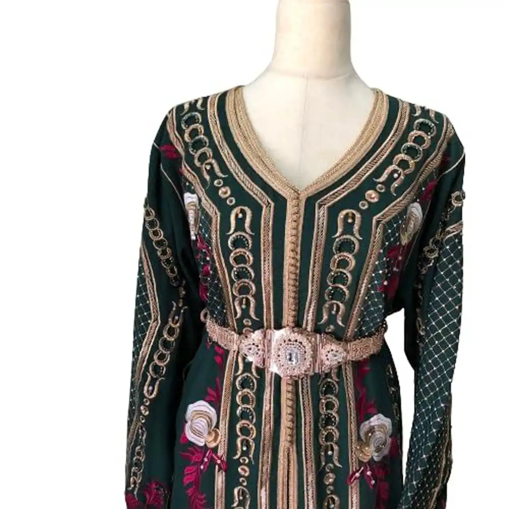Moroccan Kaftan Dress Elegant Velvet-Silk for all Occasions - Image 3