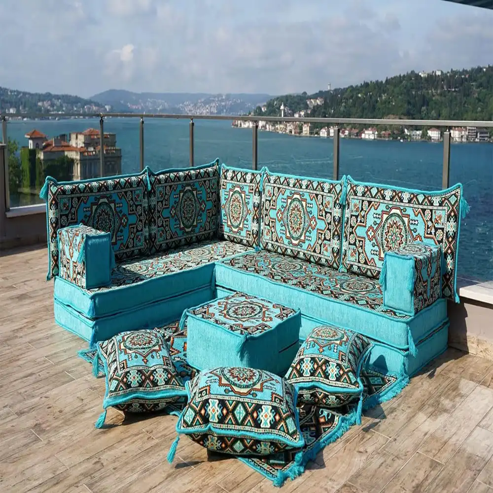 L-Shaped Moroccan Seating Set - Handmade and Customizable