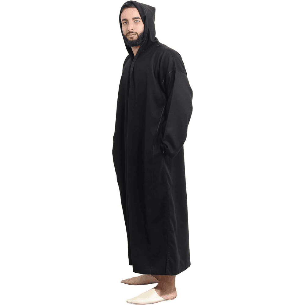 Handmade Moroccan Men's Djellaba - Embroidered Winter Caftan