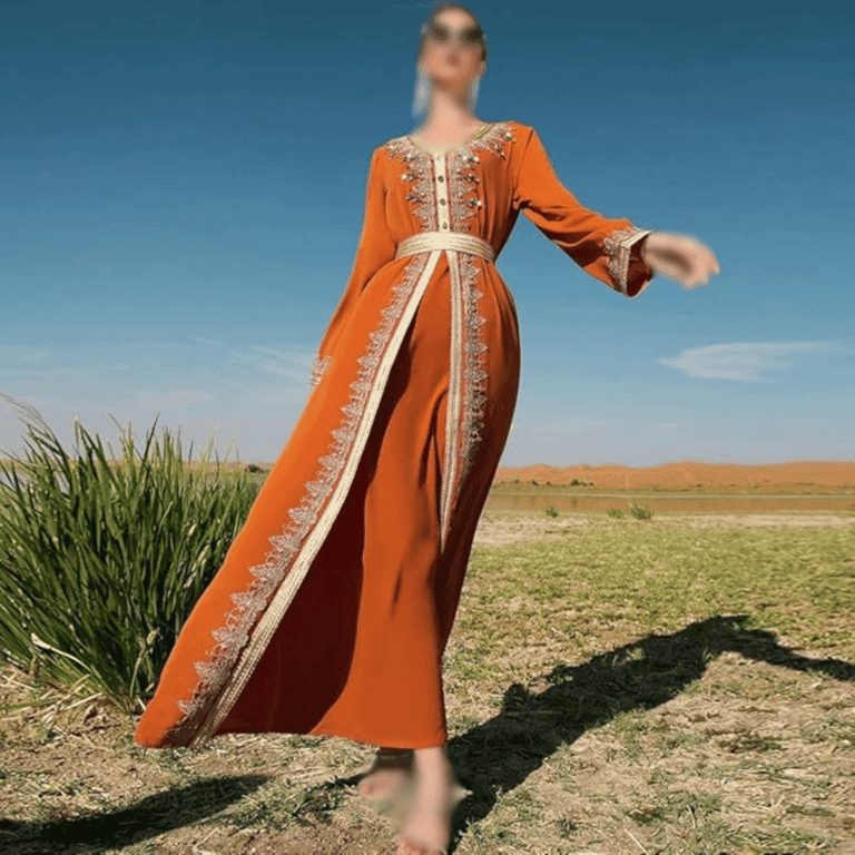 Elegant Handmade Bead Abaya Dress - Comfortable & Stylish