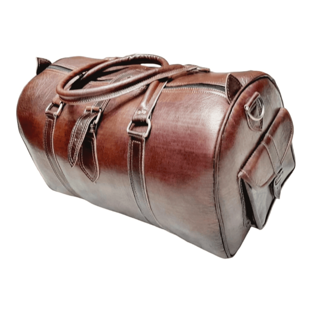 Luxury Moroccan Leather Weekender Bag Handcrafted & Durable