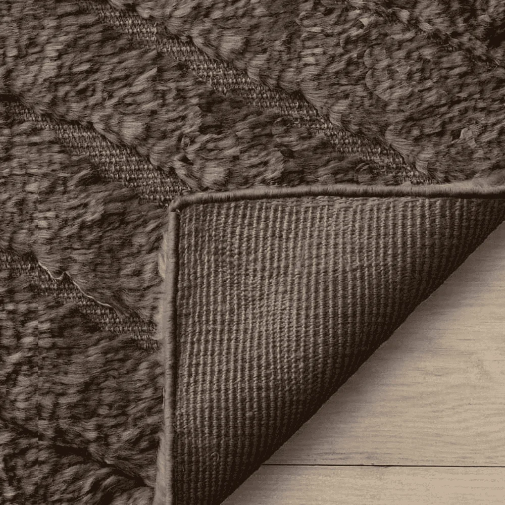 Hand Knotted Mochaccino Moroccan Rug – Wool Berber Carpet