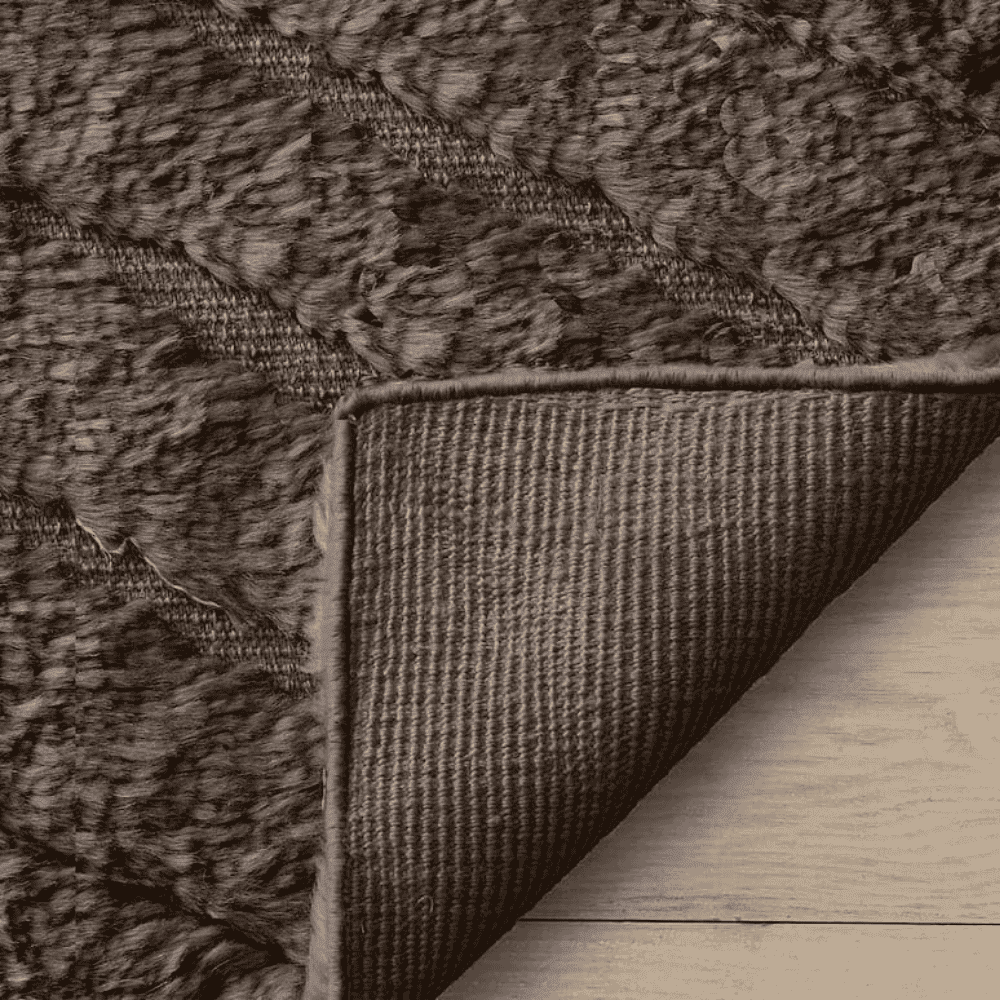 Hand Knotted Mochaccino Moroccan Rug – Wool Berber Carpet