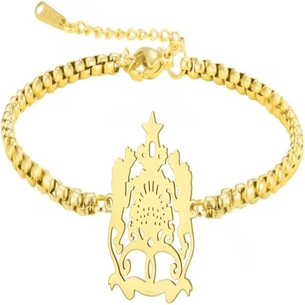 Moroccan Emblem Bracelet Adjustabl Steel Gold/Silver Jewelry