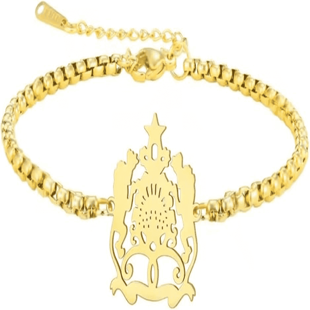 Moroccan Emblem Bracelet Adjustabl Steel Gold/Silver Jewelry