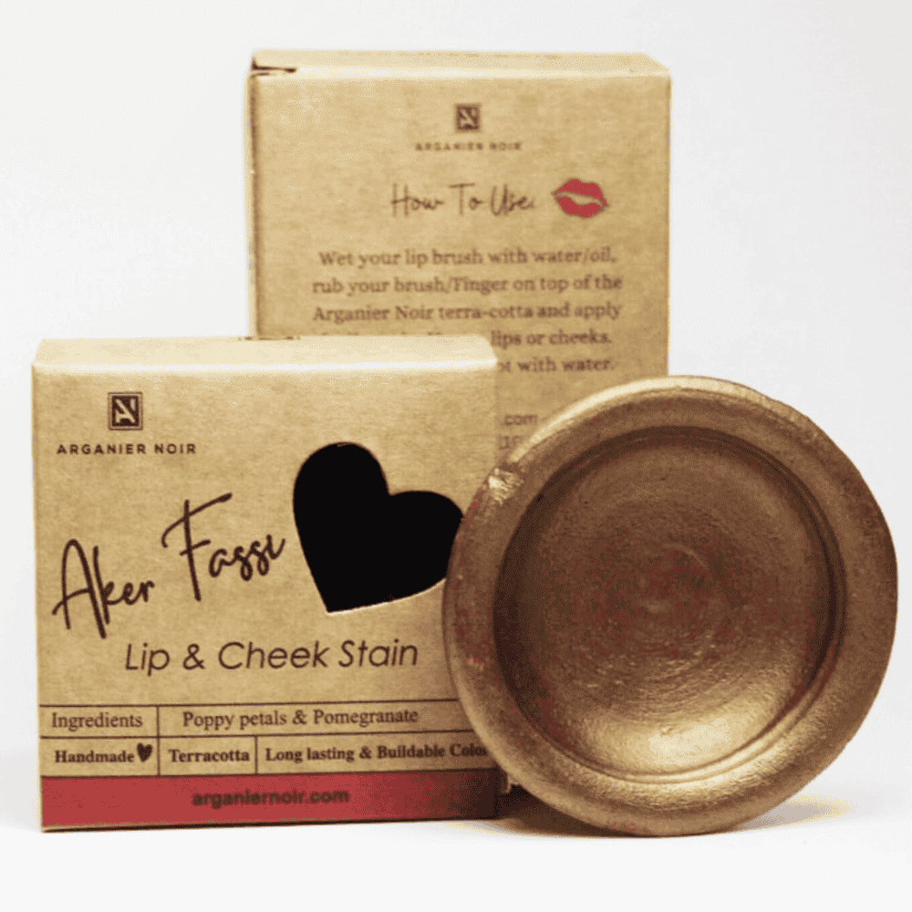 Premium Moroccan Aker Fassi Lip Tint and Blush Brick Color