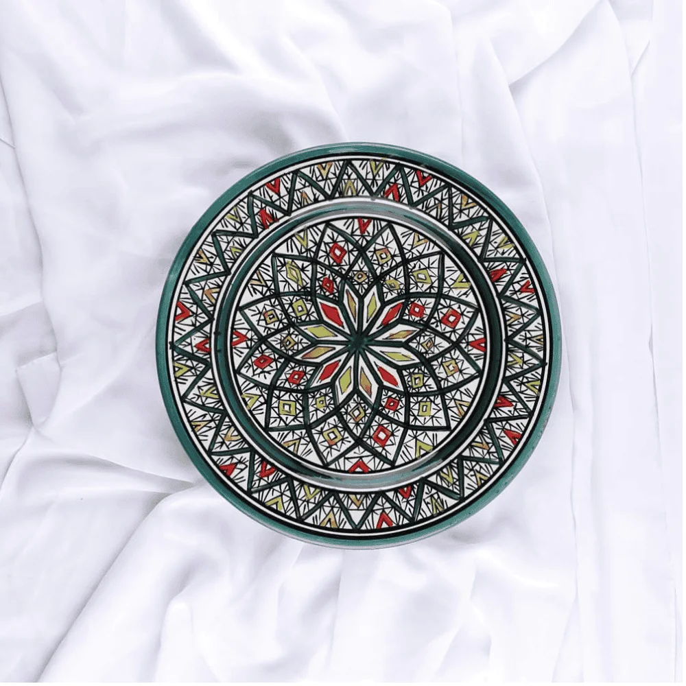 Handmade Moroccan Ceramic Plate | Hand-Painted Pottery Decor