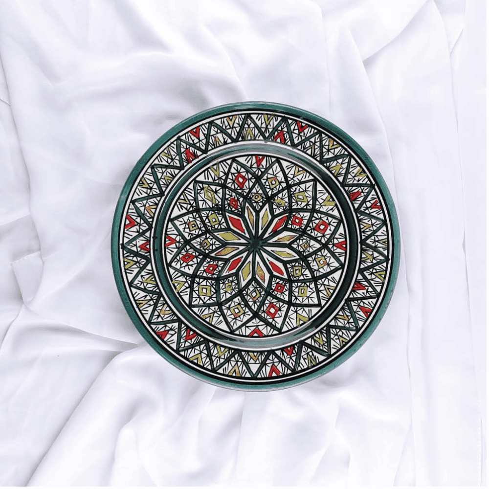 Handmade Moroccan Ceramic Plate | Hand-Painted Pottery Decor