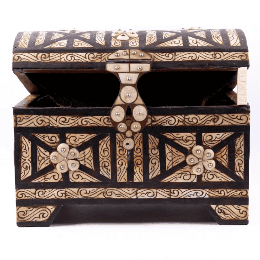 Handmade Moroccan Wooden Jewelry Box | Secret Storage Box