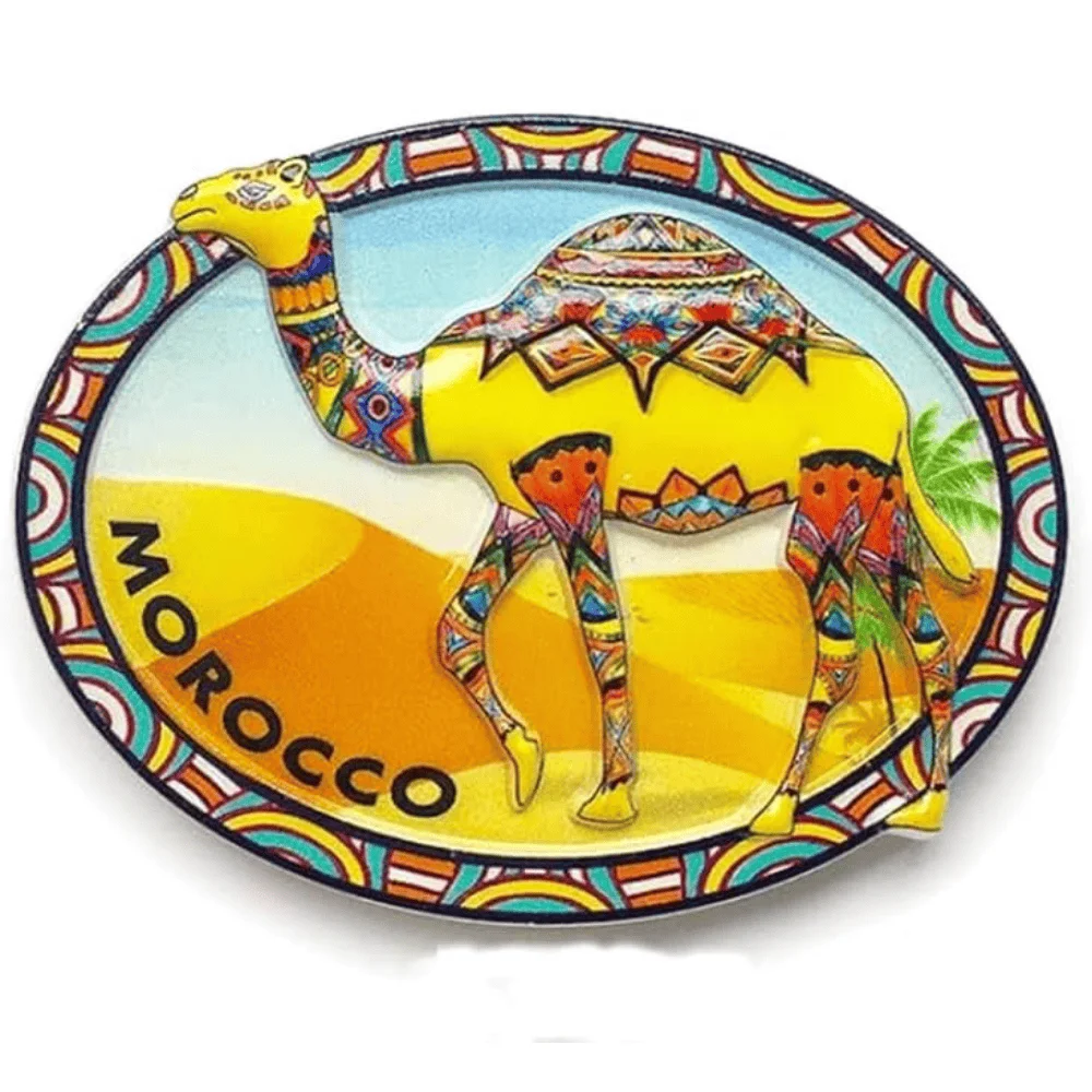 Morocco Camel Fridge MagnetAuthentic Metal Moroccan Souvenir