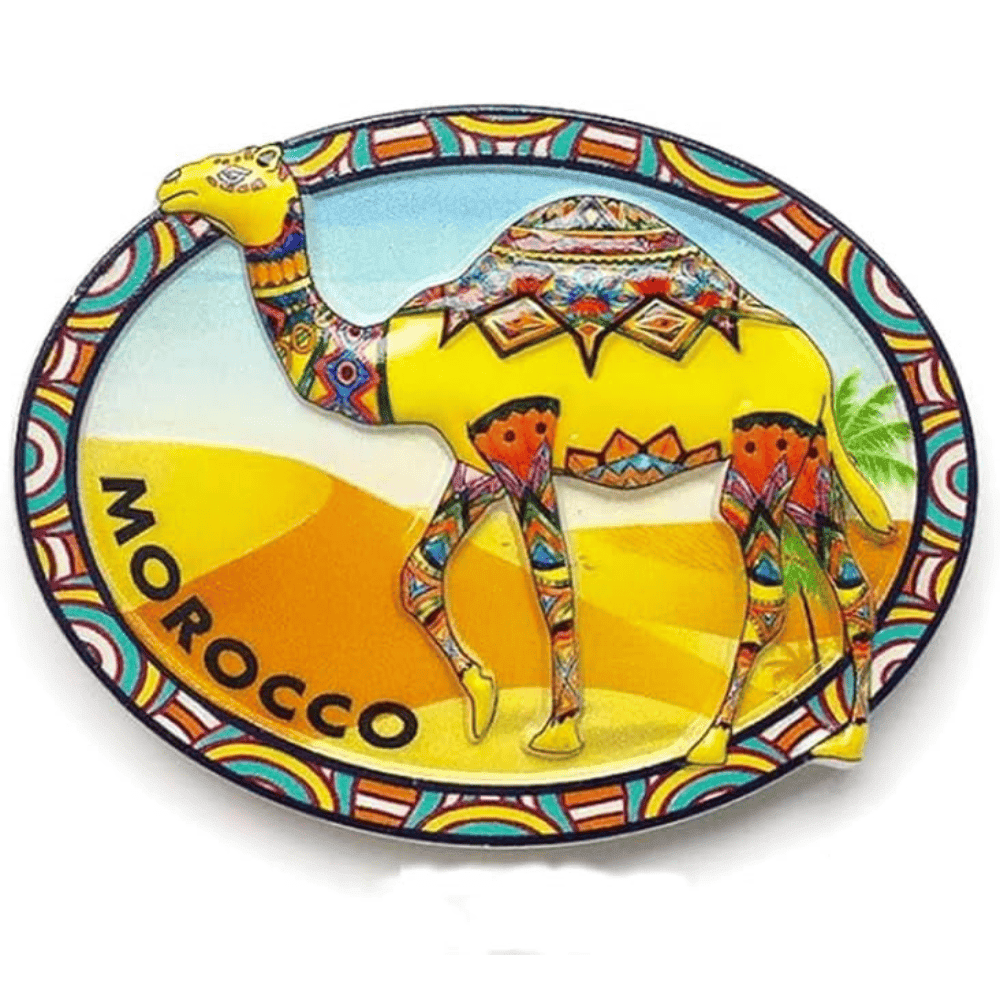 Morocco Camel Fridge MagnetAuthentic Metal Moroccan Souvenir